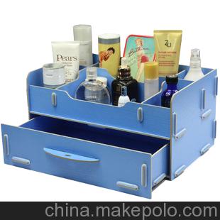 韩国创意化妆品收纳盒 储物盒 木质桌面整理架收纳架 量大面议