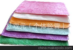 供应批发一代26x30彩色竹纤维不沾油洗碗巾洗碗布抹布清洁百洁布