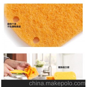 百洁布/ 强力去污刷替换5片装/炫彩百洁布擦碗巾/厨房清洁刷布