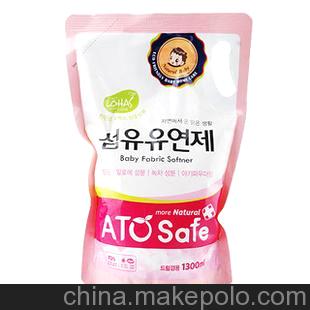 韩国进口批发 ATOSafe爱童舒 婴幼儿衣物柔顺剂1.3L 不含荧光剂